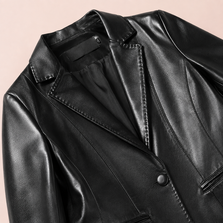 Harper Lambskin Leather Blazer