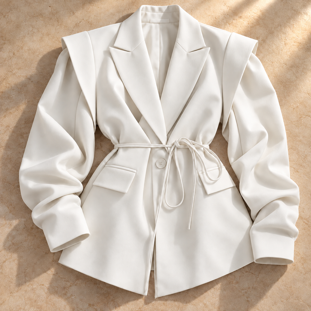 Madison Layered-Shoulder Blazer