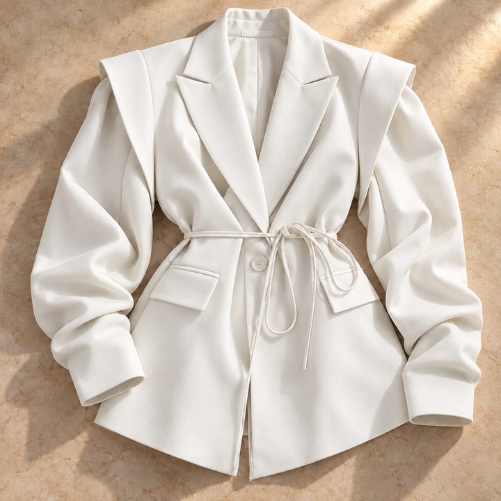 Madison Layered-Shoulder Blazer