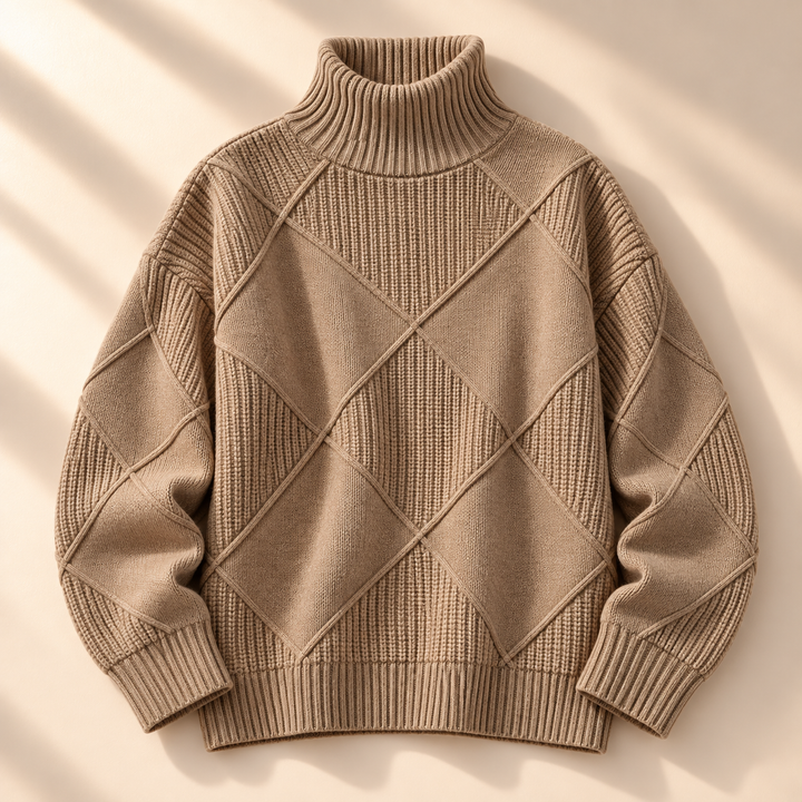 Harper Lattice Knit Turtleneck