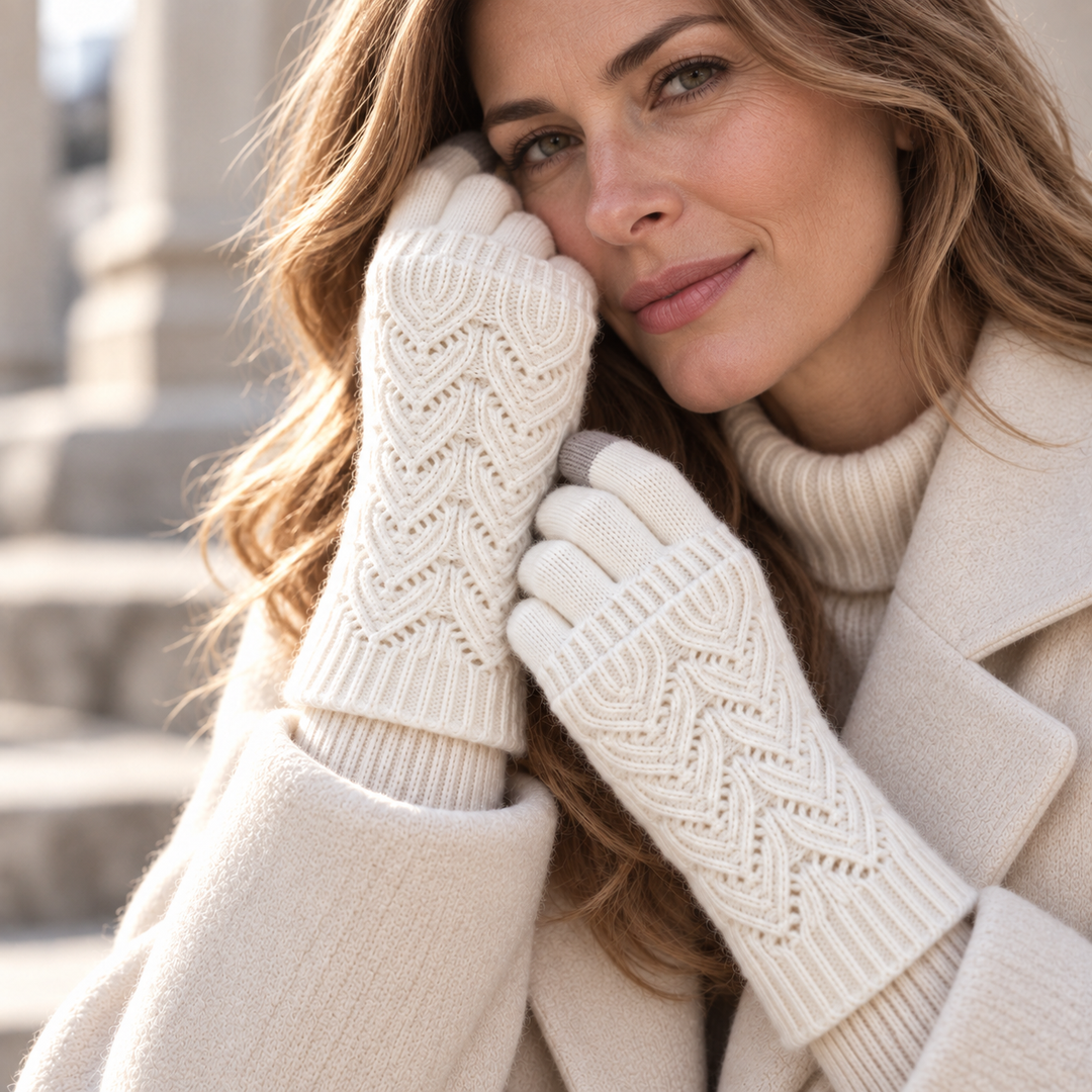 Cleo Layered Knit Gloves