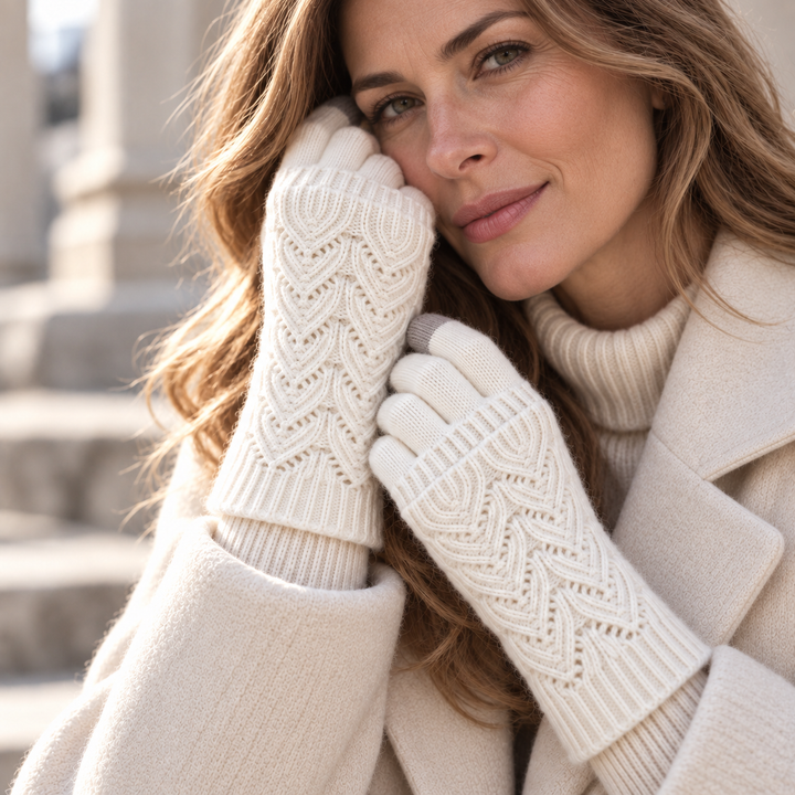 Cleo Layered Knit Gloves