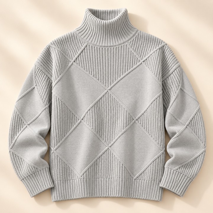 Harper Lattice Knit Turtleneck