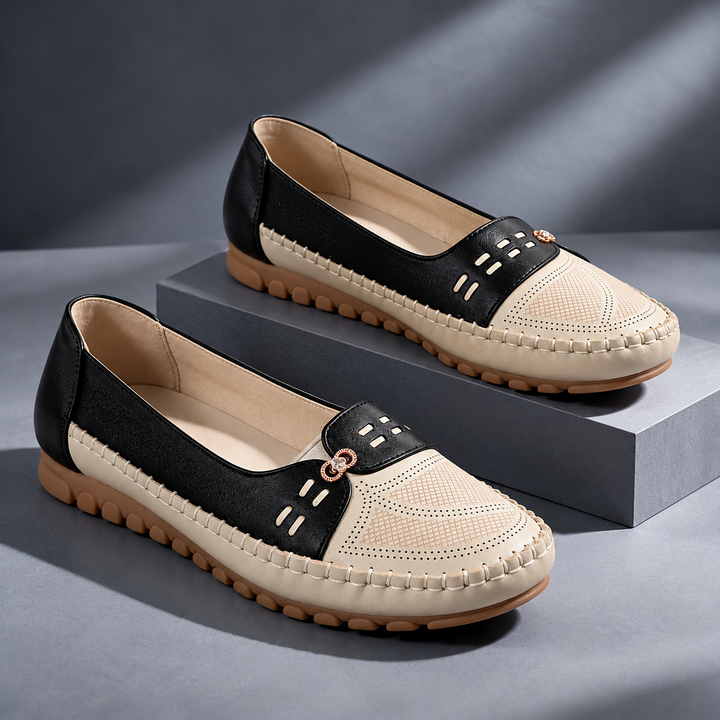 Carmel Two-Tone Slip-On Flats