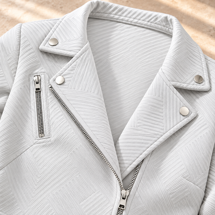 Francesca Textured Moto Jacket