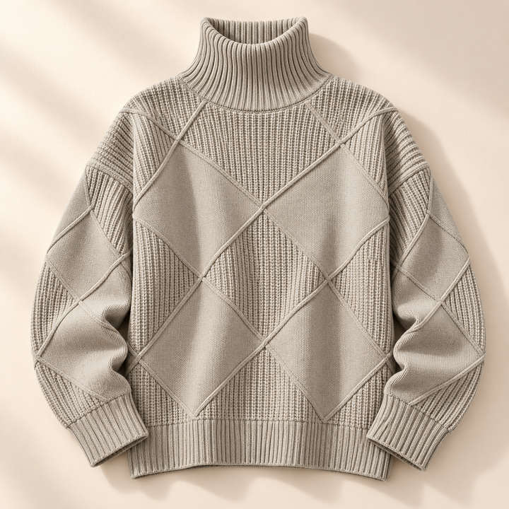 Harper Lattice Knit Turtleneck