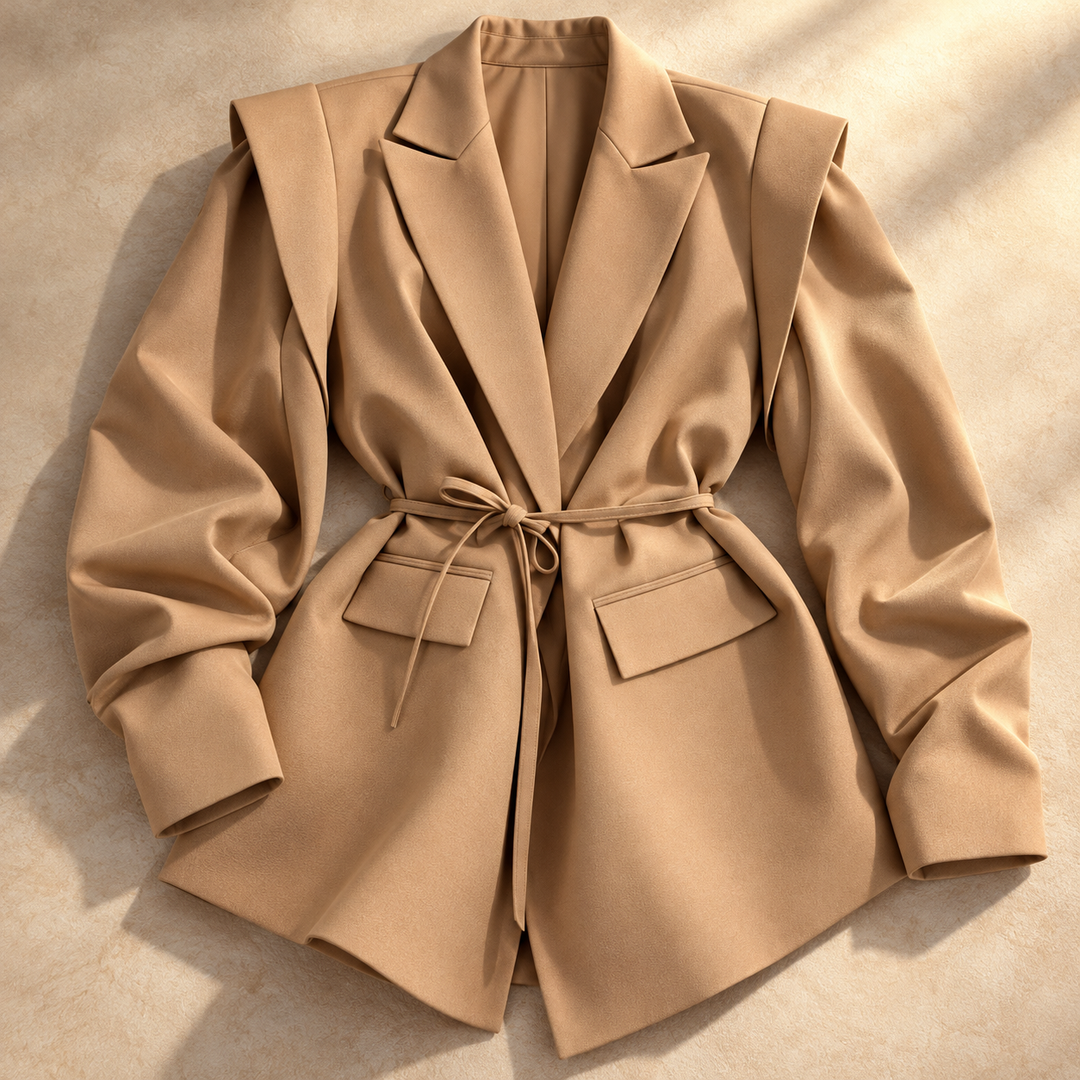 Madison Layered-Shoulder Blazer