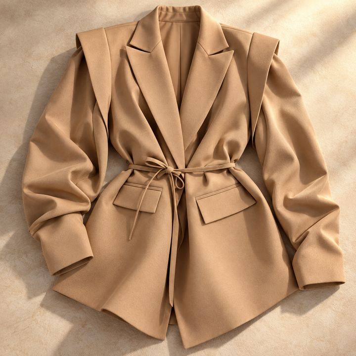 Madison Layered-Shoulder Blazer