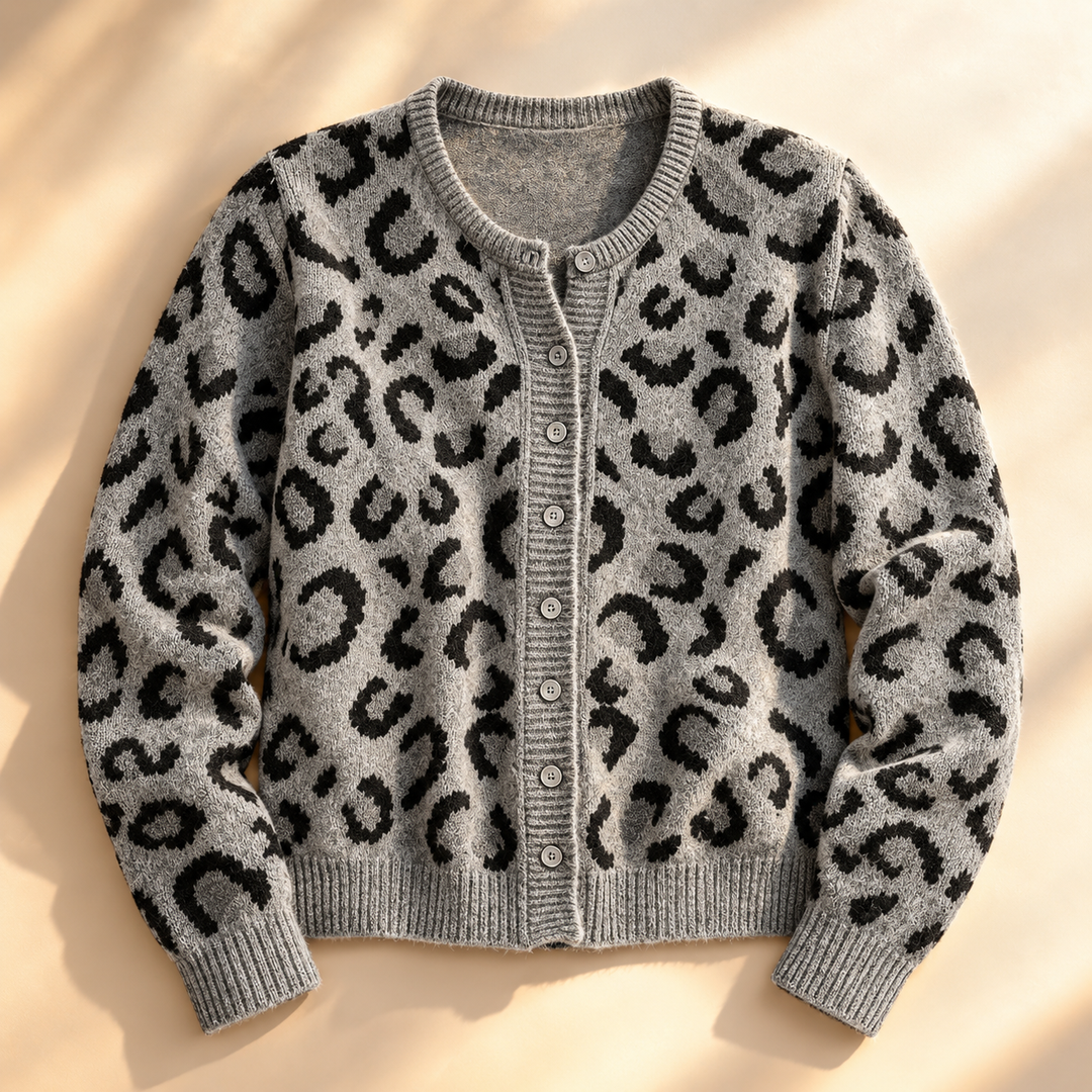 Savanna Leopard Knit Cardigan