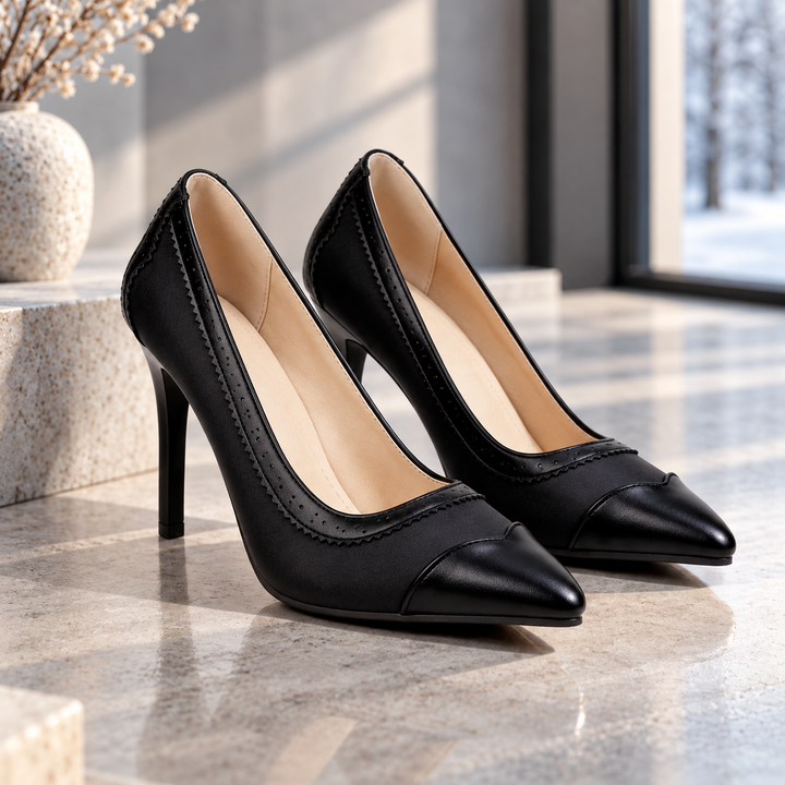 Eleanor Brogue Stiletto Pumps