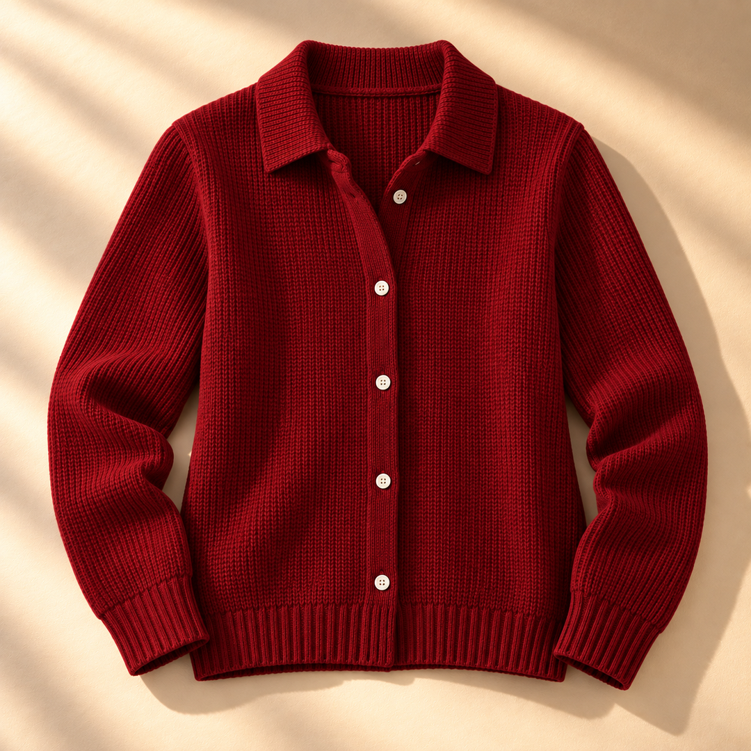 Carmel Collared Waffle Knit