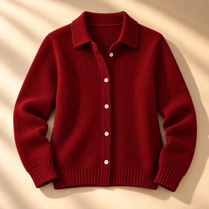 Carmel Collared Waffle Knit