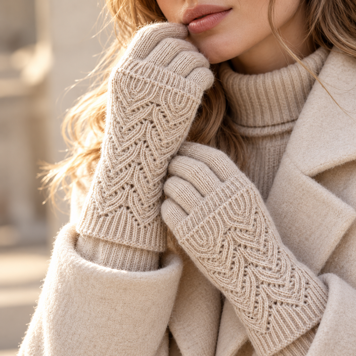 Cleo Layered Knit Gloves