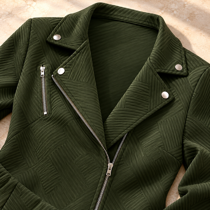 Francesca Textured Moto Jacket