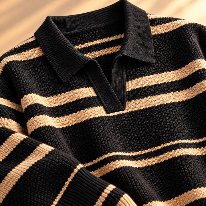 Jacob Striped Knit Polo