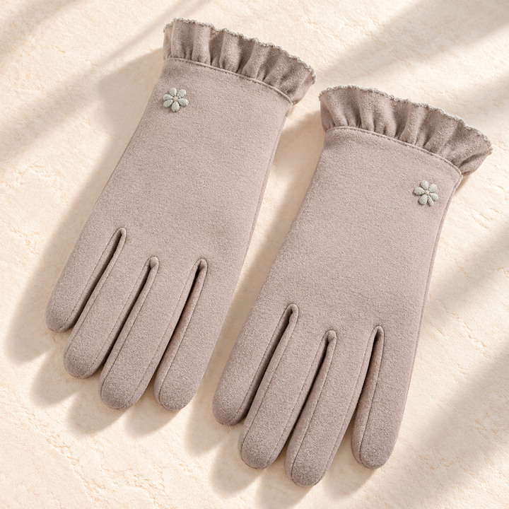 Banff Ruffle-Cuff Touchscreen Gloves