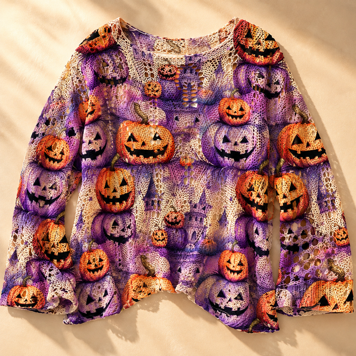 Lilith Open-Knit Halloween Sweater