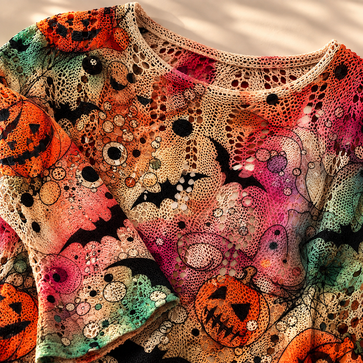 Lilith Open-Knit Halloween Sweater
