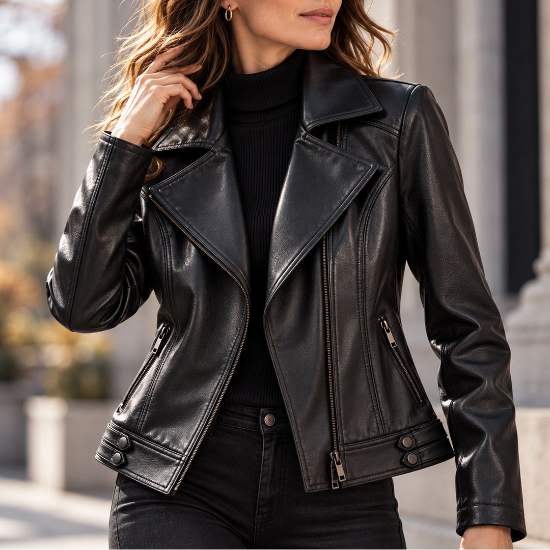 Francesca Lapel Moto Jacket