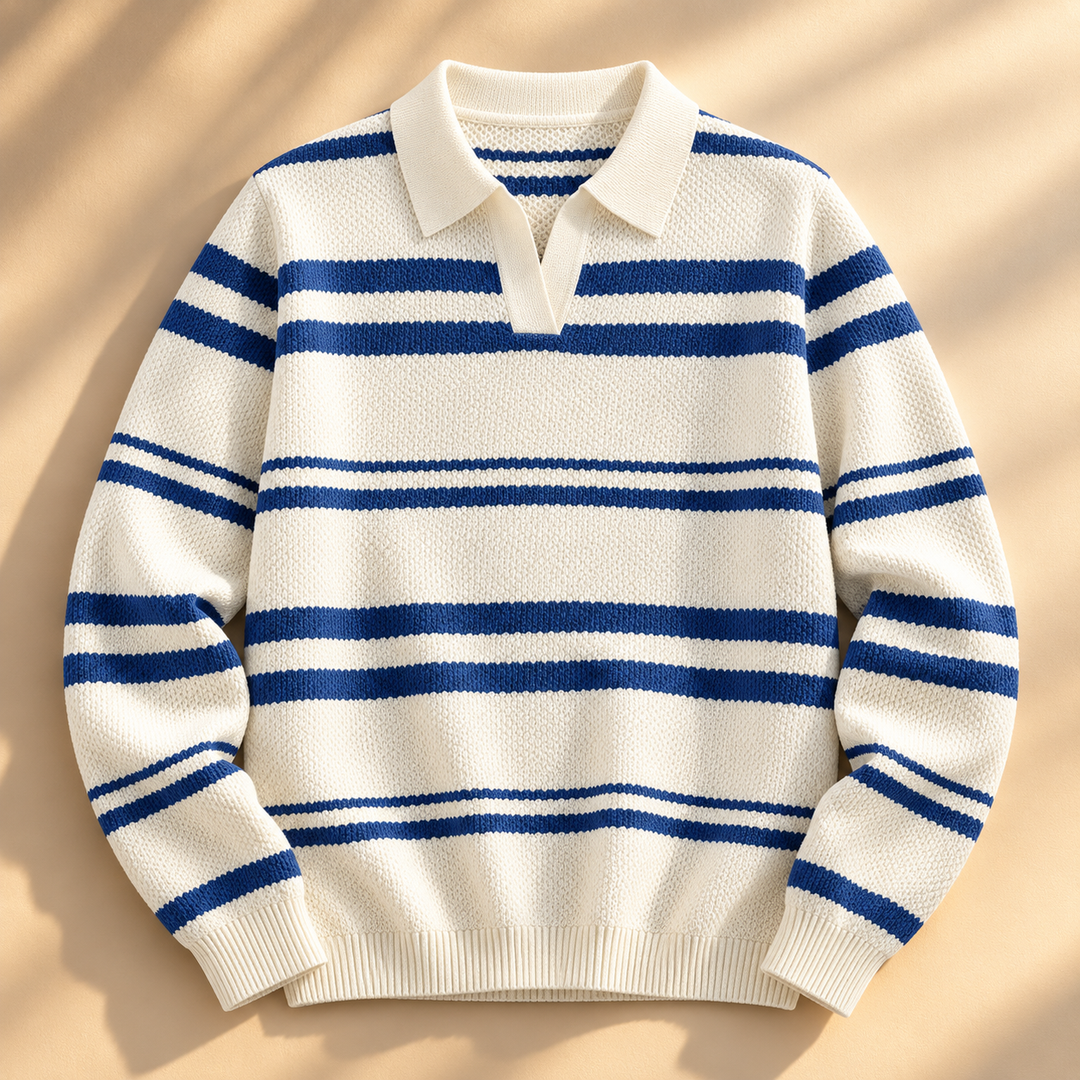 Jacob Striped Knit Polo