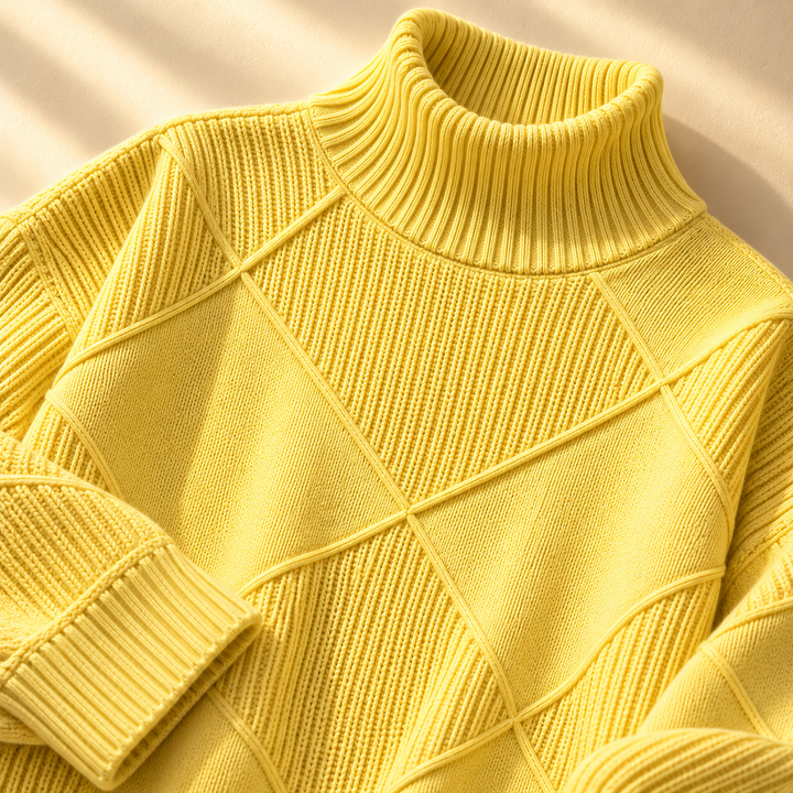 Harper Lattice Knit Turtleneck