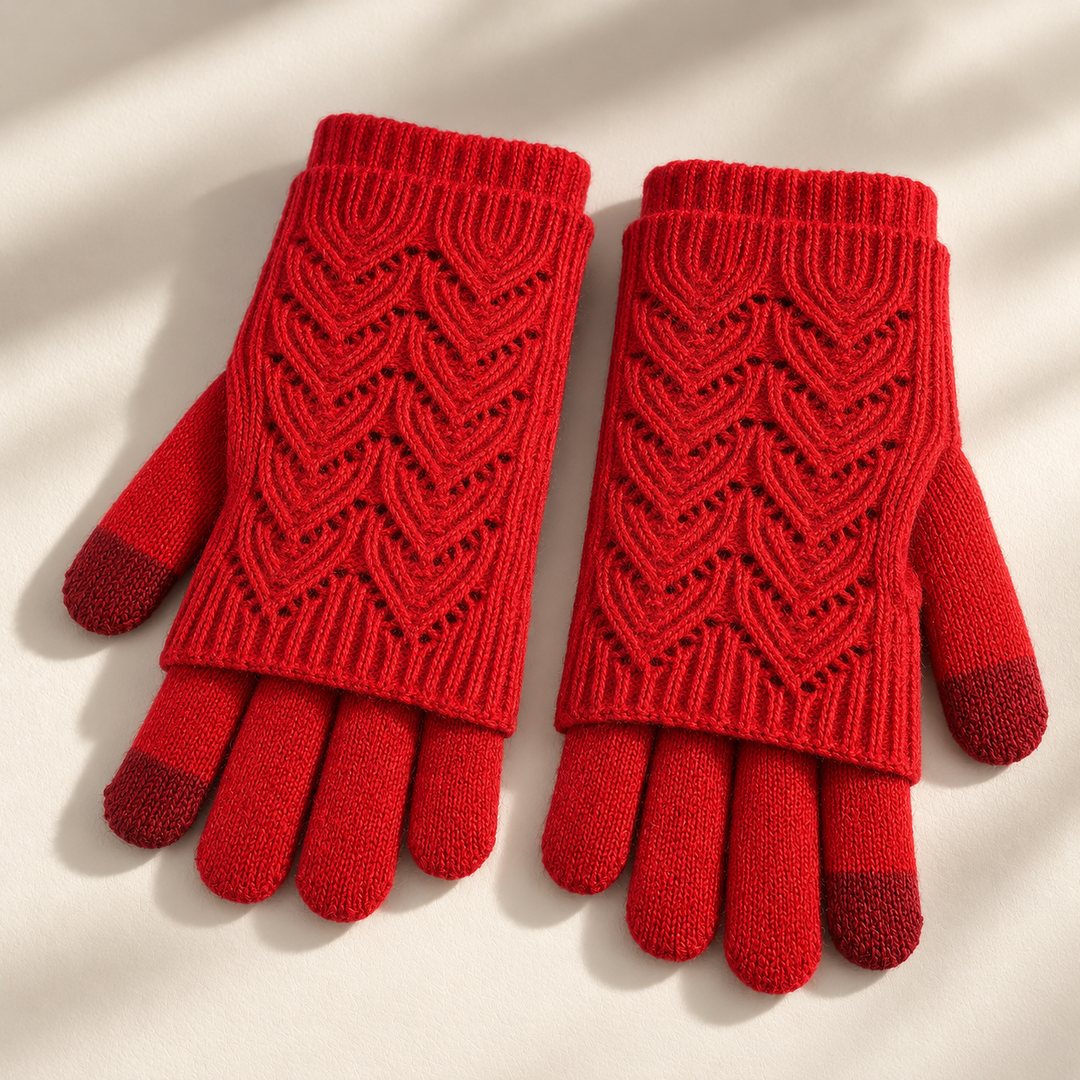 Cleo Layered Knit Gloves