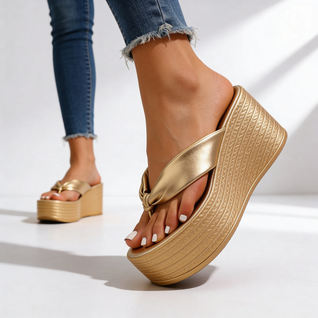 Natalia Chunky Platform Wedges — side view