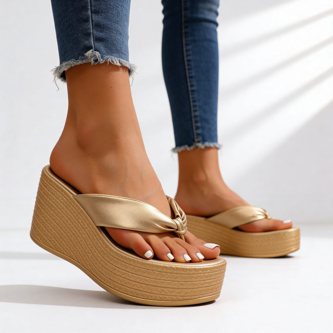 Natalia Chunky Platform Wedges — front view
