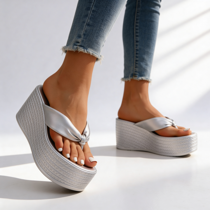 Natalia Chunky Platform Wedges — detail view
