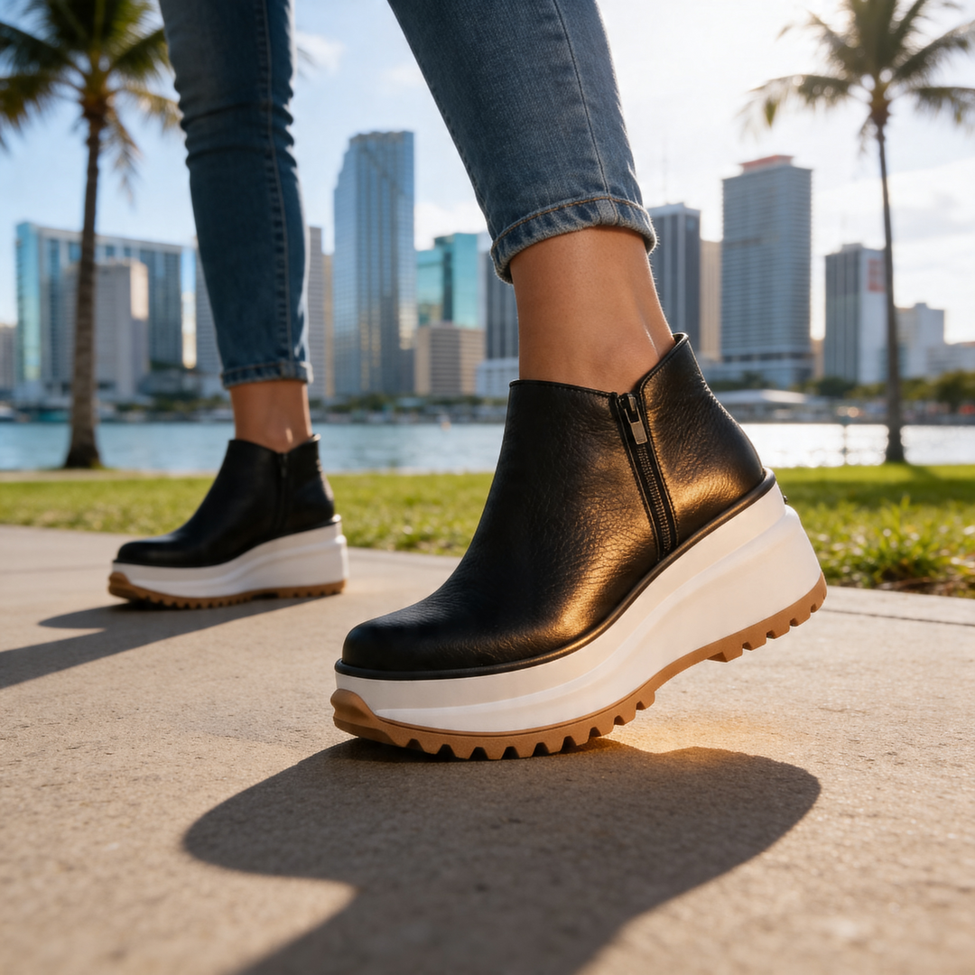 Natalia Platform Ankle Boots — lifestyle shot