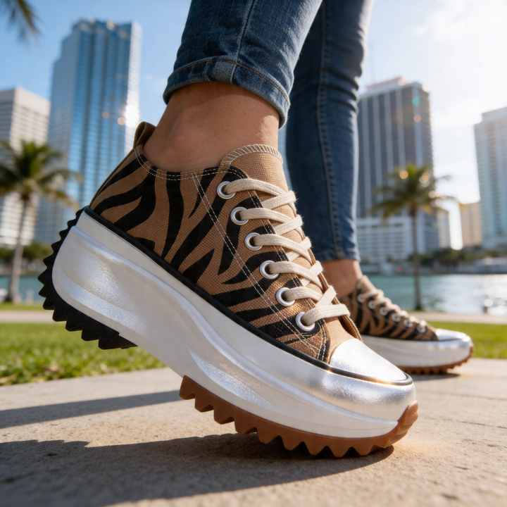 Ella Orthopedic Platform Sneakers — lifestyle shot