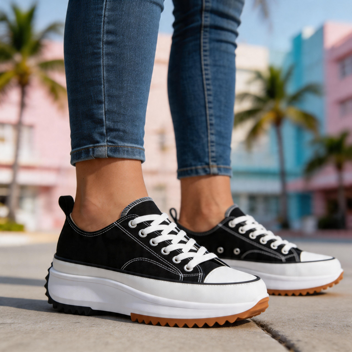 Ella Orthopedic Platform Sneakers — styling shot