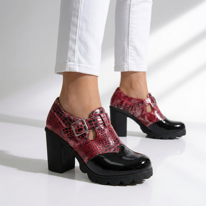 Coralie Croc Heels