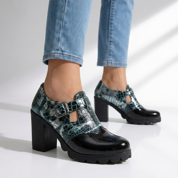 Coralie Croc Heels