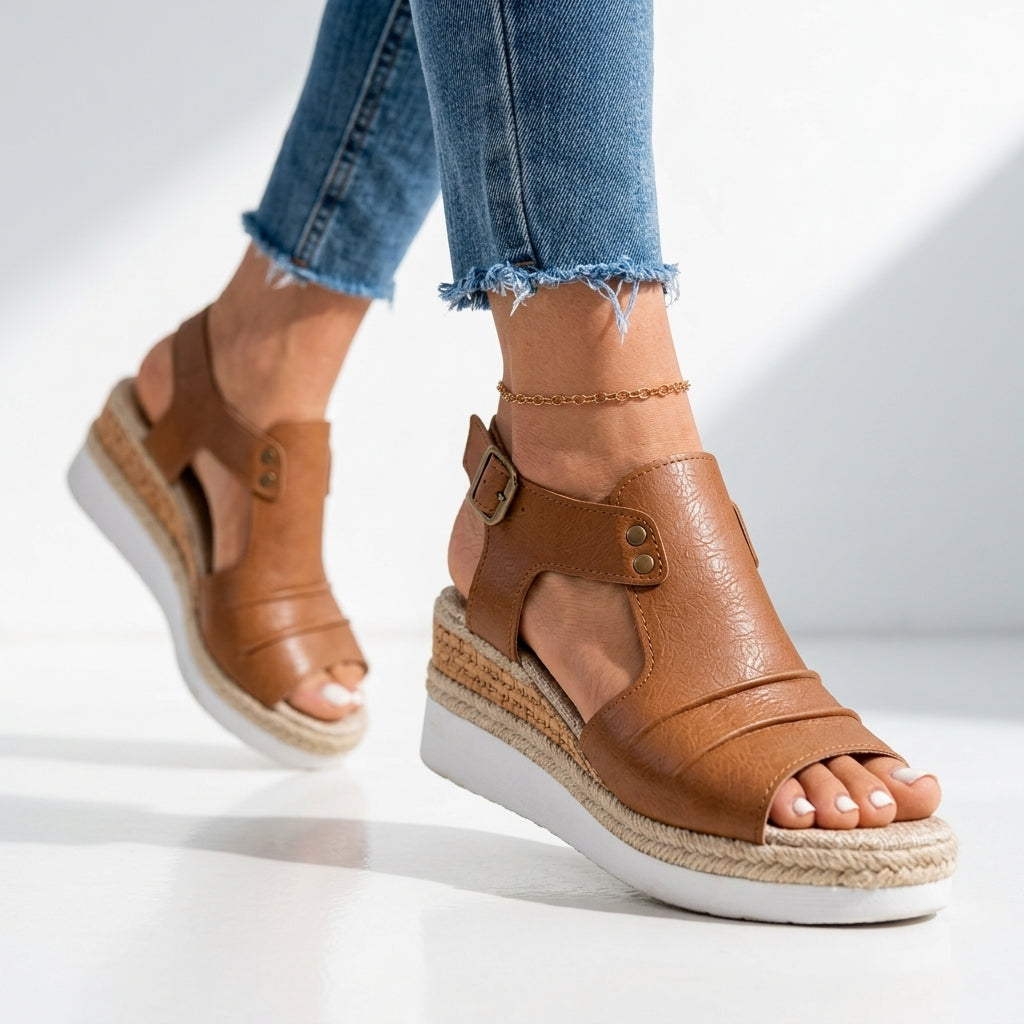 Harriet Cushioned Wedge Sandals