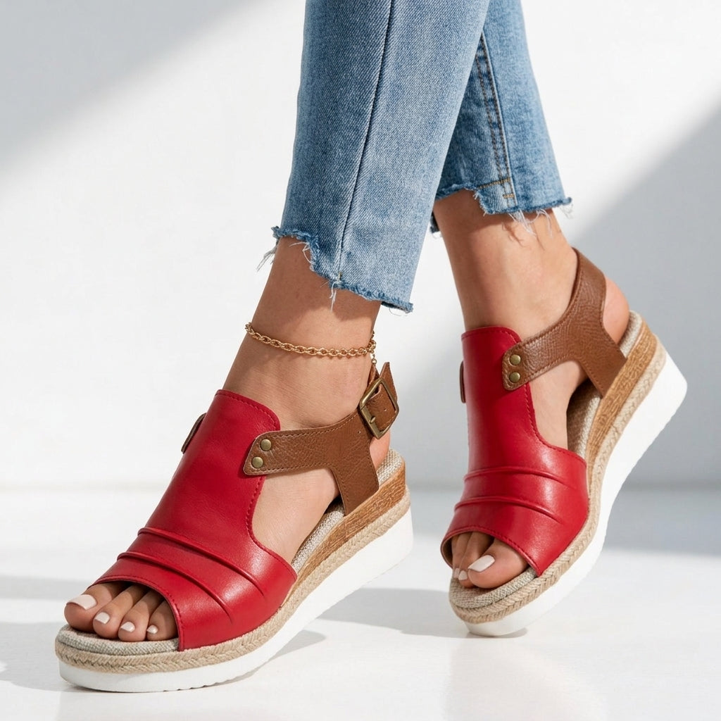 Harriet Cushioned Wedge Sandals