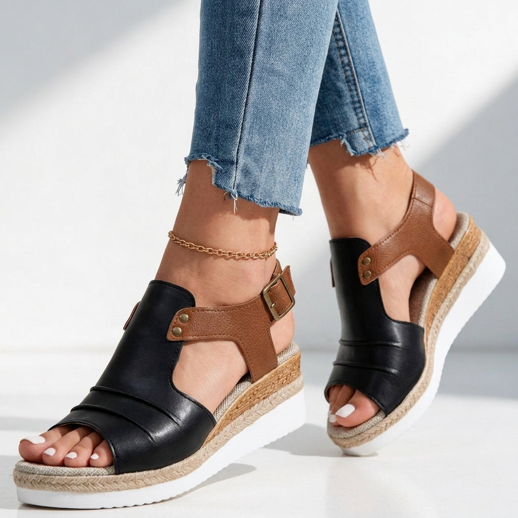 Harriet Cushioned Wedge Sandals