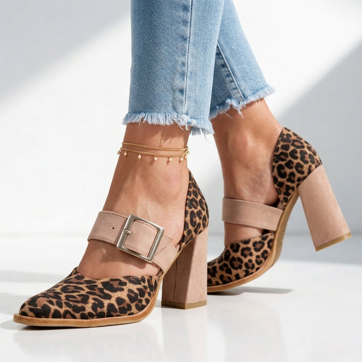 Cora Leopard Mary Jane Heels