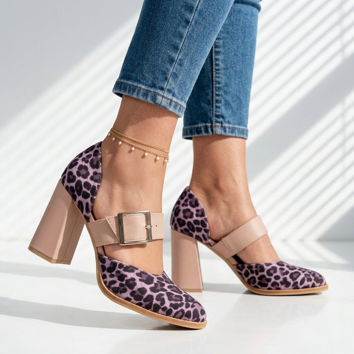 Cora Leopard Mary Jane Heels