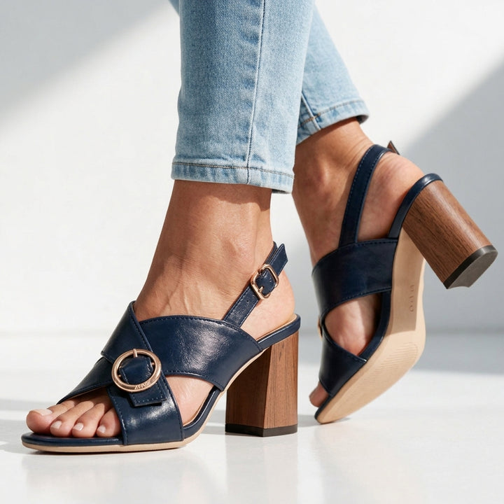 Ottilie Crossover Buckle Heeled Sandals