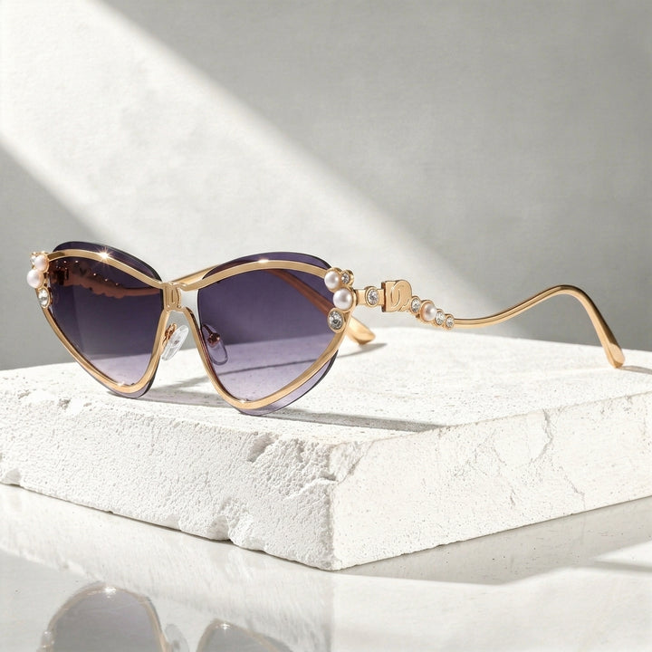 Perline Crystal-Trim Cat Eye Sunglasses