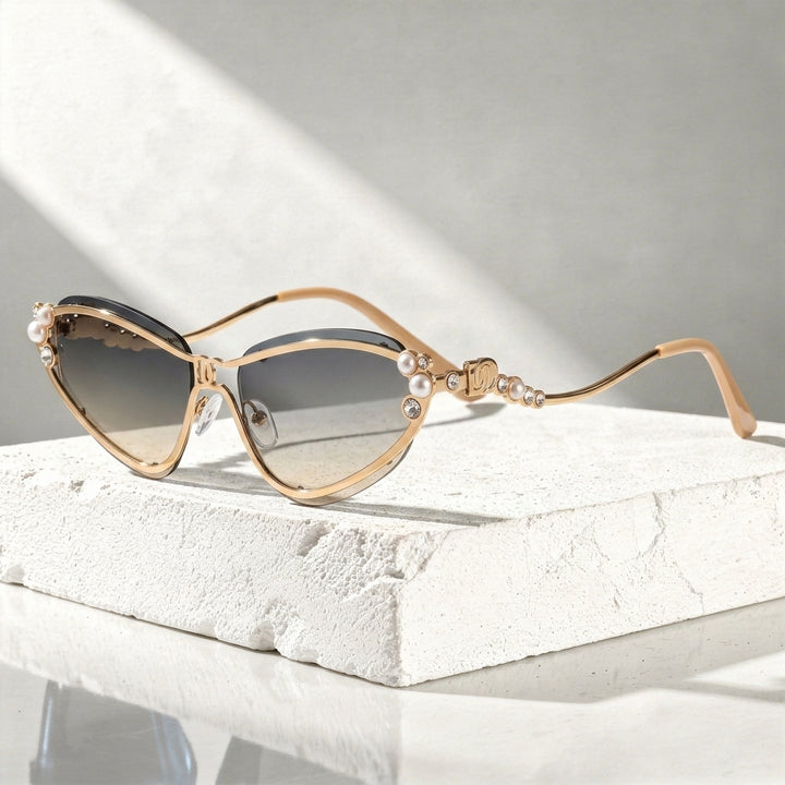 Perline Crystal-Trim Cat Eye Sunglasses