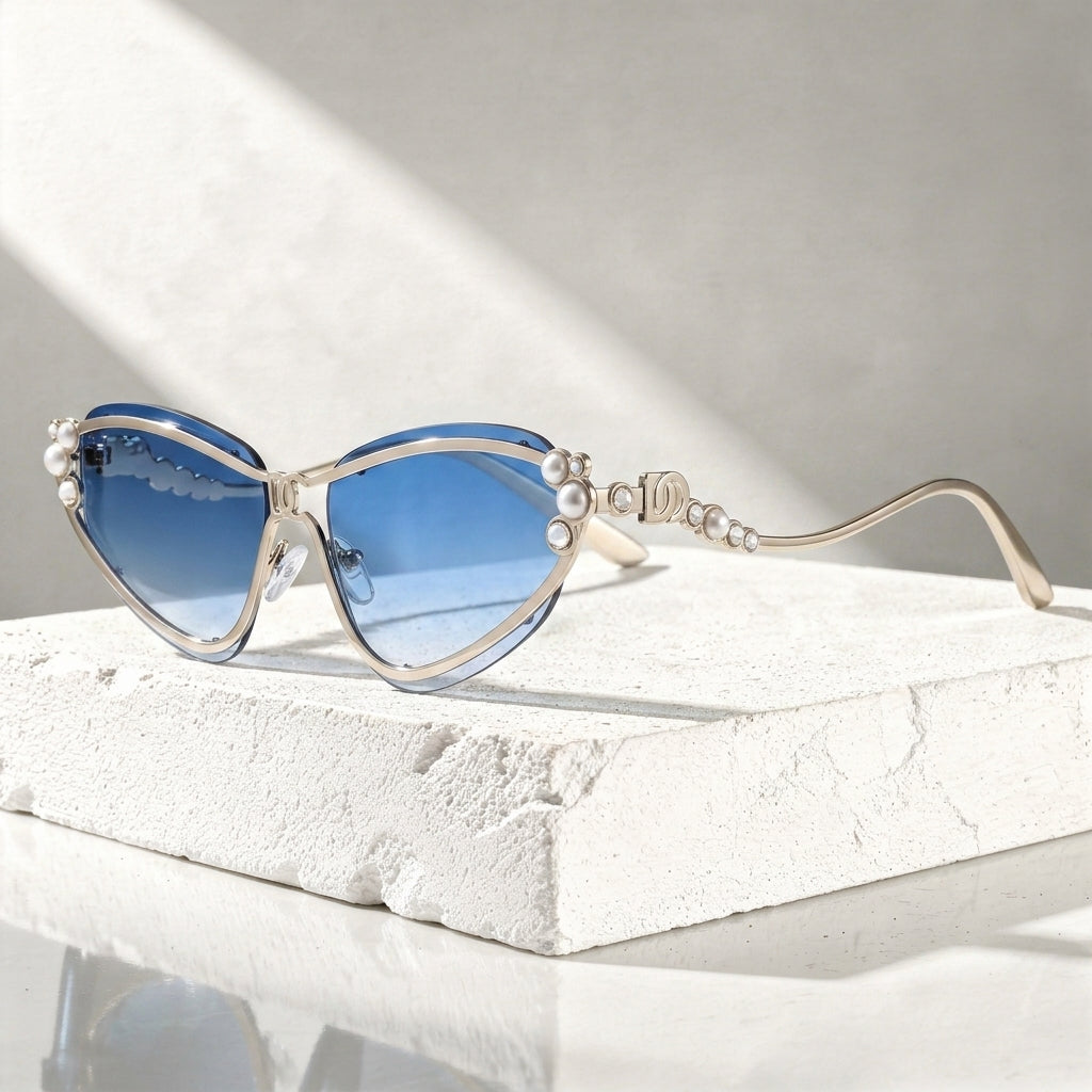 Perline Crystal-Trim Cat Eye Sunglasses