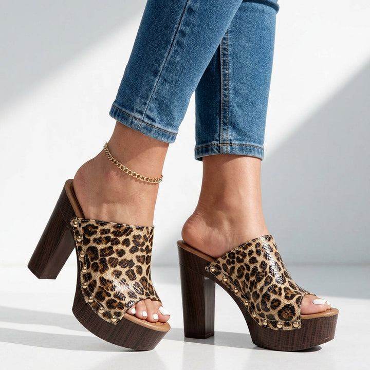 Stevie Studded Platform Mules