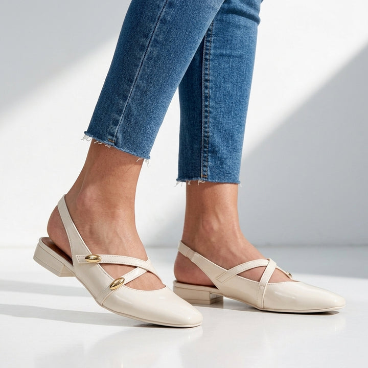 Sylvie Strap Slingback Flats