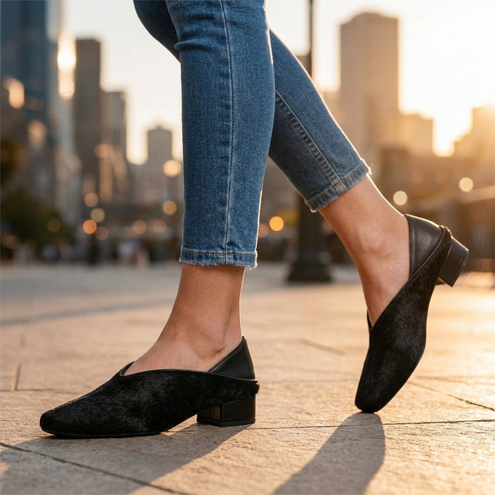 Céline Leopard V-Vamp Pumps