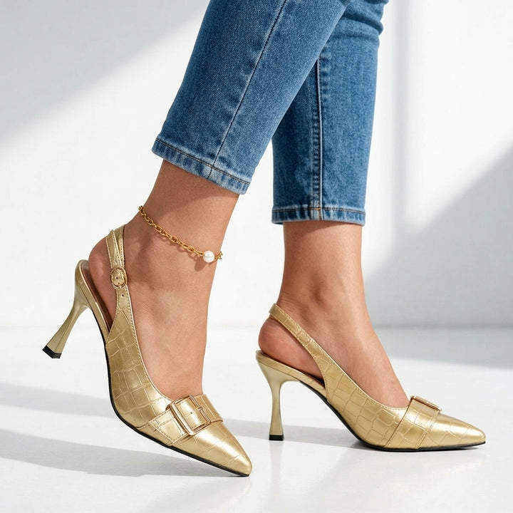 Colette Croc Slingback Pumps