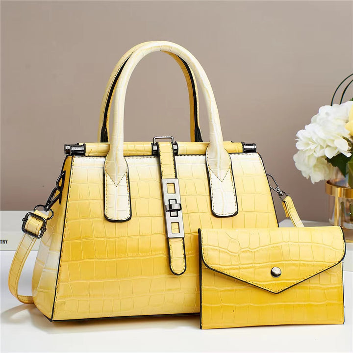 The Cannes Croc Handbag Set — alternate view