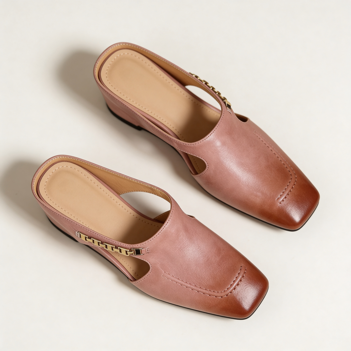 Sorrento Square-Toe Mules