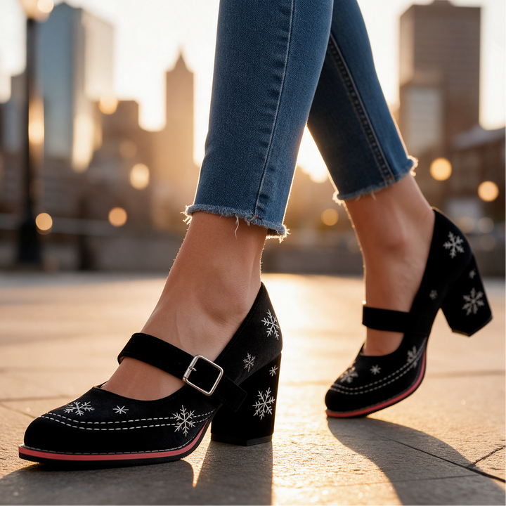 Clara Velvet Mary Janes